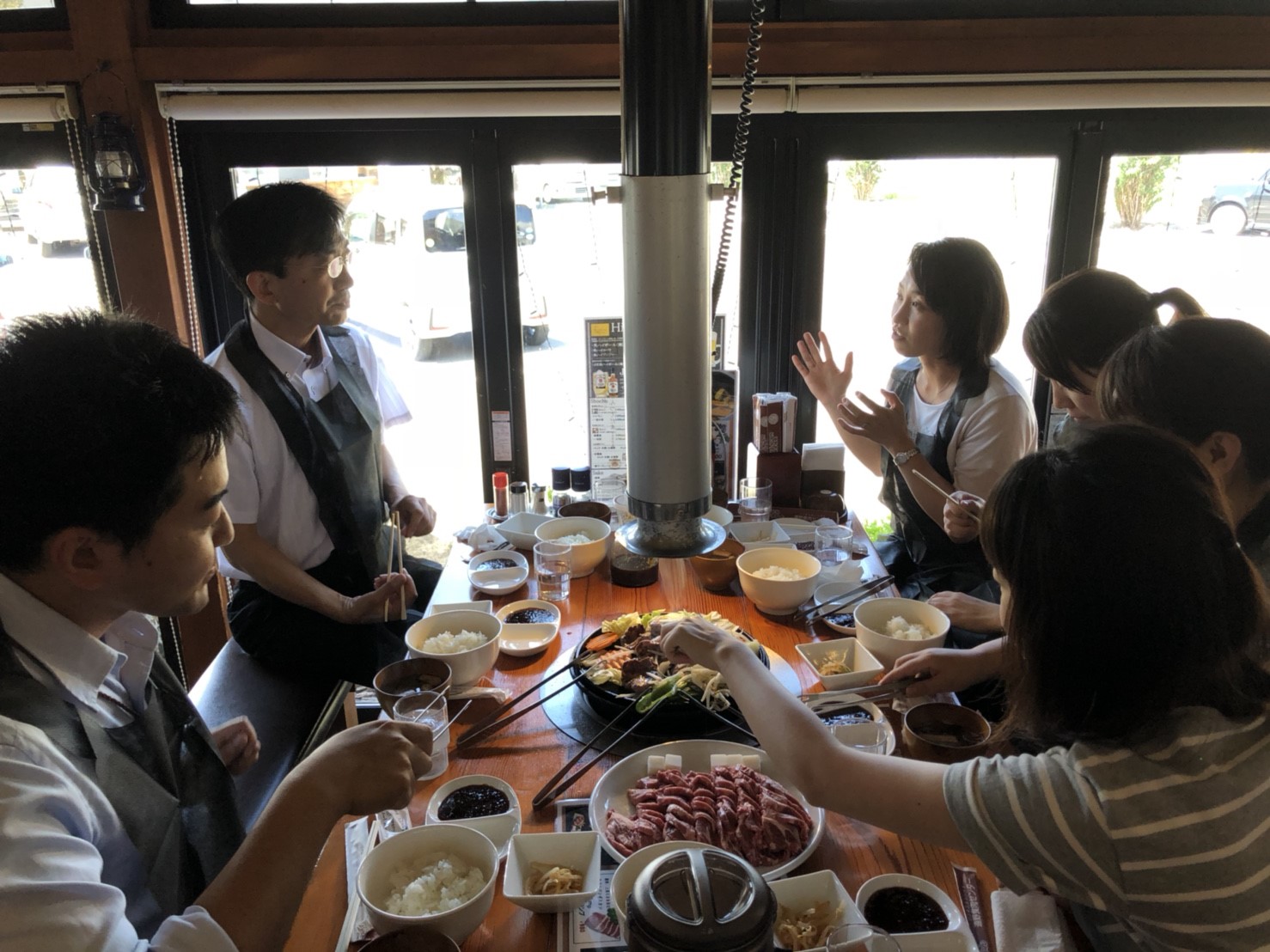 ランチには遠野名物ジンギスカン!